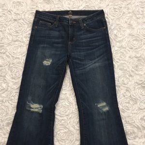 Just Black Distressed Flare Jeans